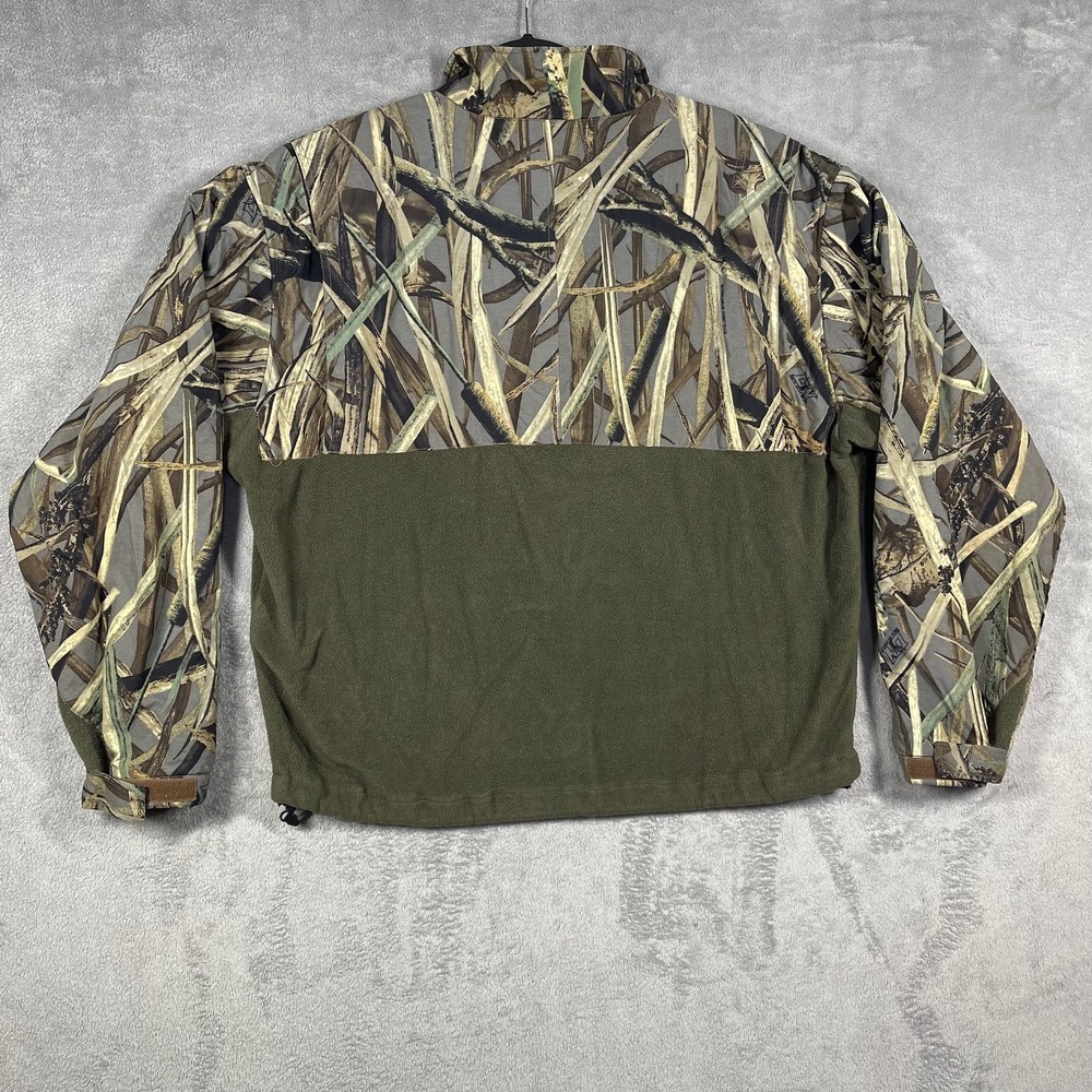 Columbia Fleece Pullover Mens XL Green DH Marsh Camo Quarter Zip - Picture 8 of 9
